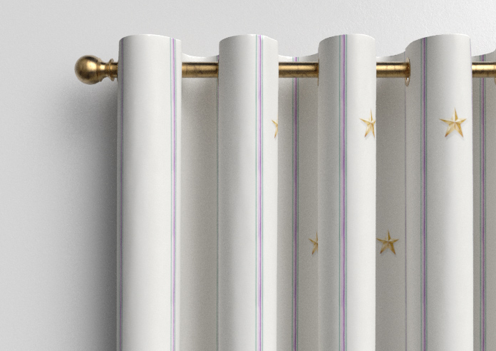 Merrily, Merry Stripy Violet - Made to Measure Curtains - Image 12